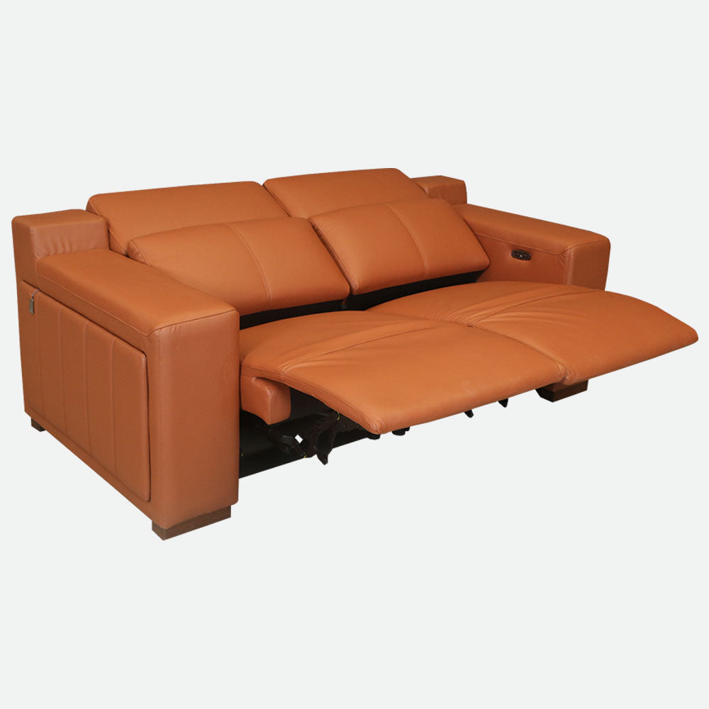 MAARK MOTORIZED RECLINER LEATHER SOFA SET (3R+2R+1R) 8356 TAN COLOUR HT