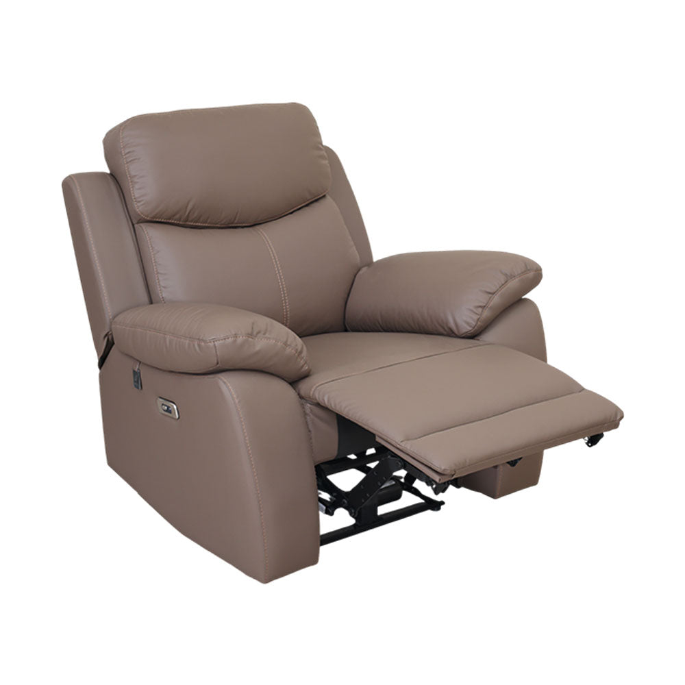 MAARK MOTORIZED RECLINER LEATHER SOFA SET (3R+2R+1R) 1406-CAMEL HT