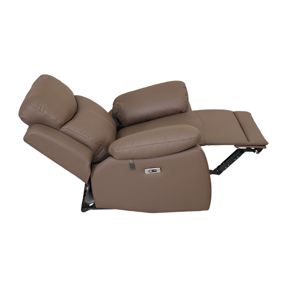 MAARK MOTORIZED RECLINER LEATHER SOFA SET (3R+2R+1R) 1406-CAMEL HT