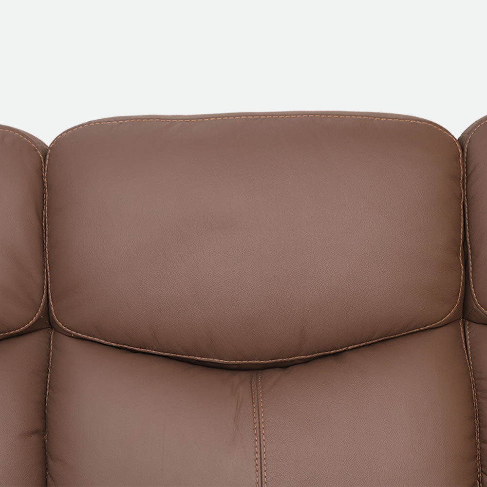 MAARK MOTORIZED RECLINER LEATHER SOFA SET 3R+2R+1R 1406 - CAMEL HT