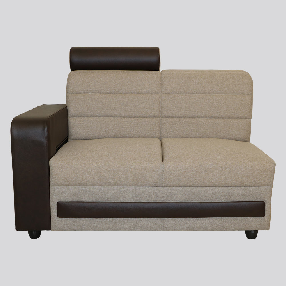 MAARK U SHAPE FABRIC CORNER SOFA 12 SEATER MAGNA BROWN COLOUR