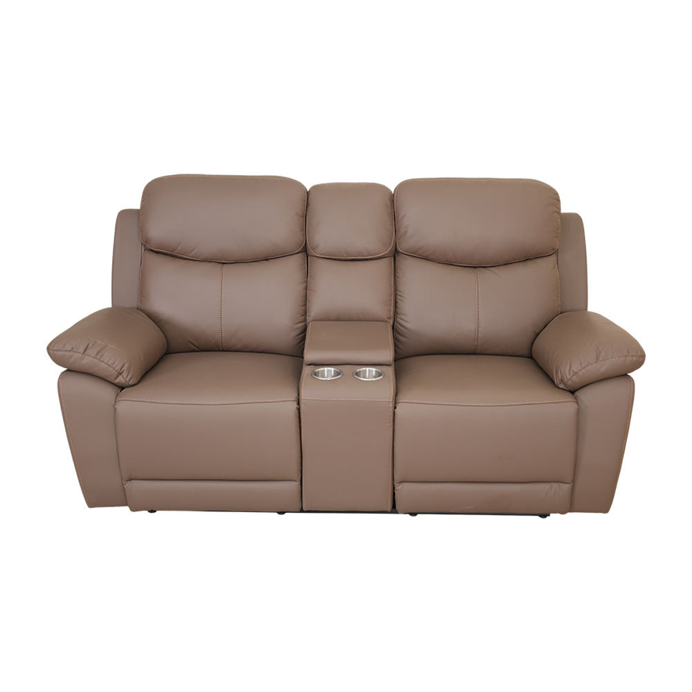 MAARK MOTORIZED RECLINER LEATHER SOFA SET (3R+2R+1R) 1406-CAMEL HT