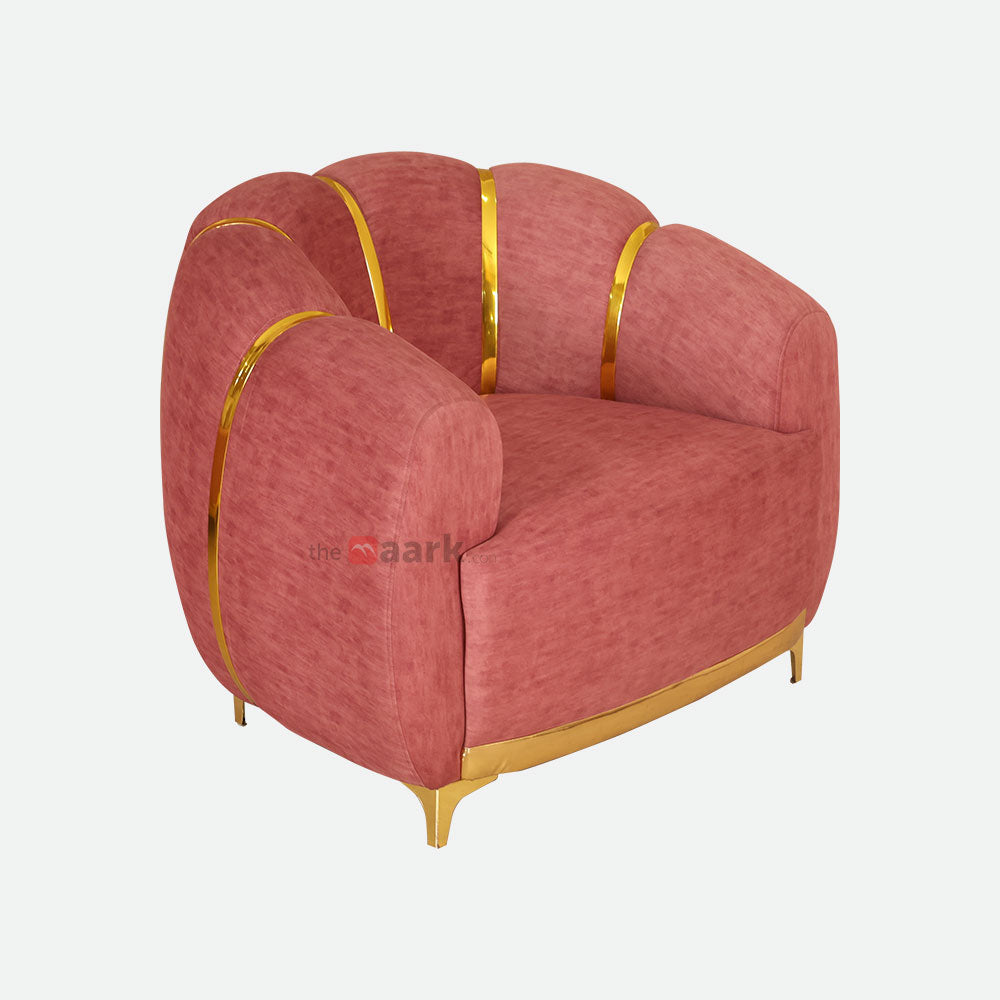 MAARK FABRIC SOFA SET (3+3+1+1+PUFFY) SUN FLOWER