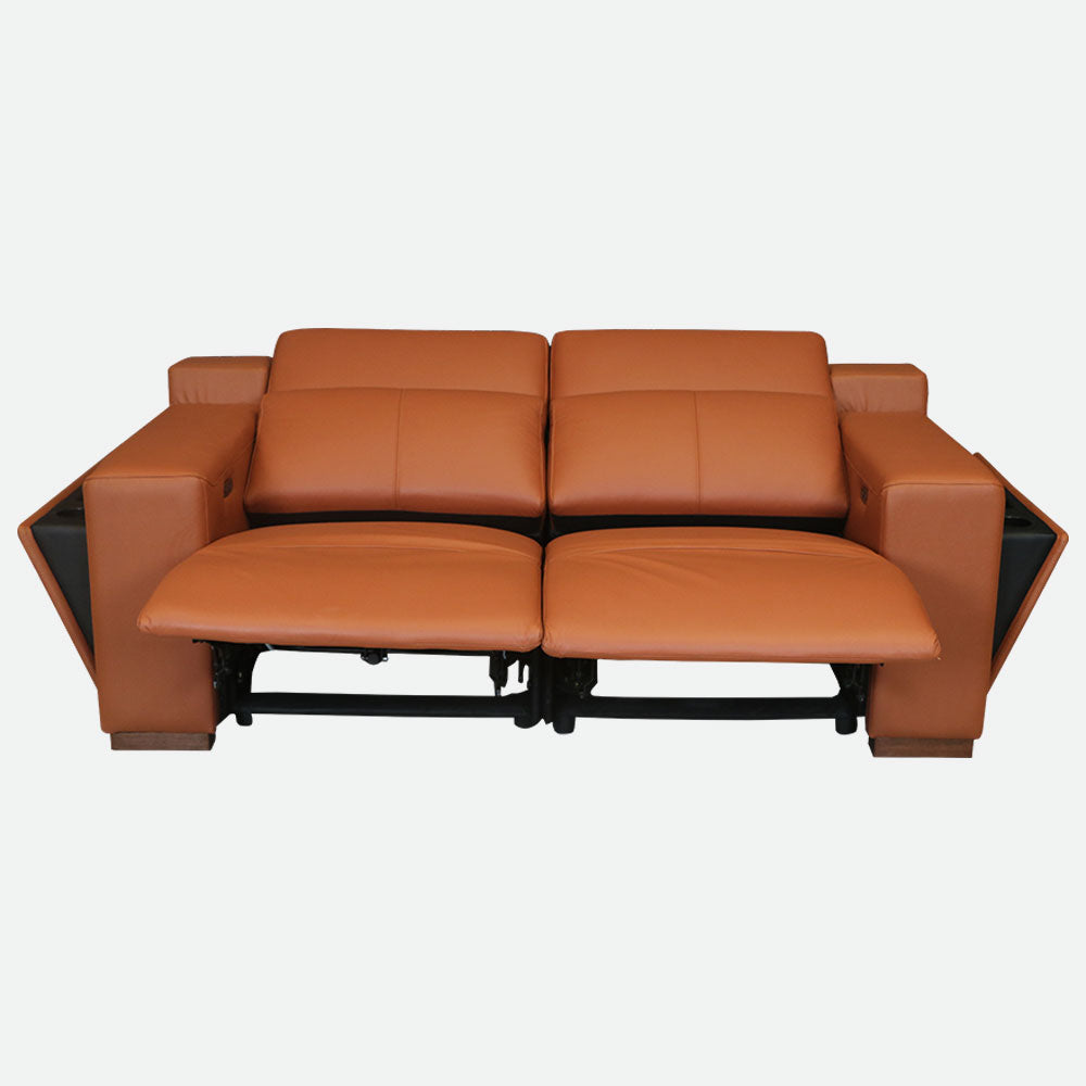MAARK MOTORIZED RECLINER LEATHER SOFA SET (3R+2R+1R) 8356 TAN COLOUR HT