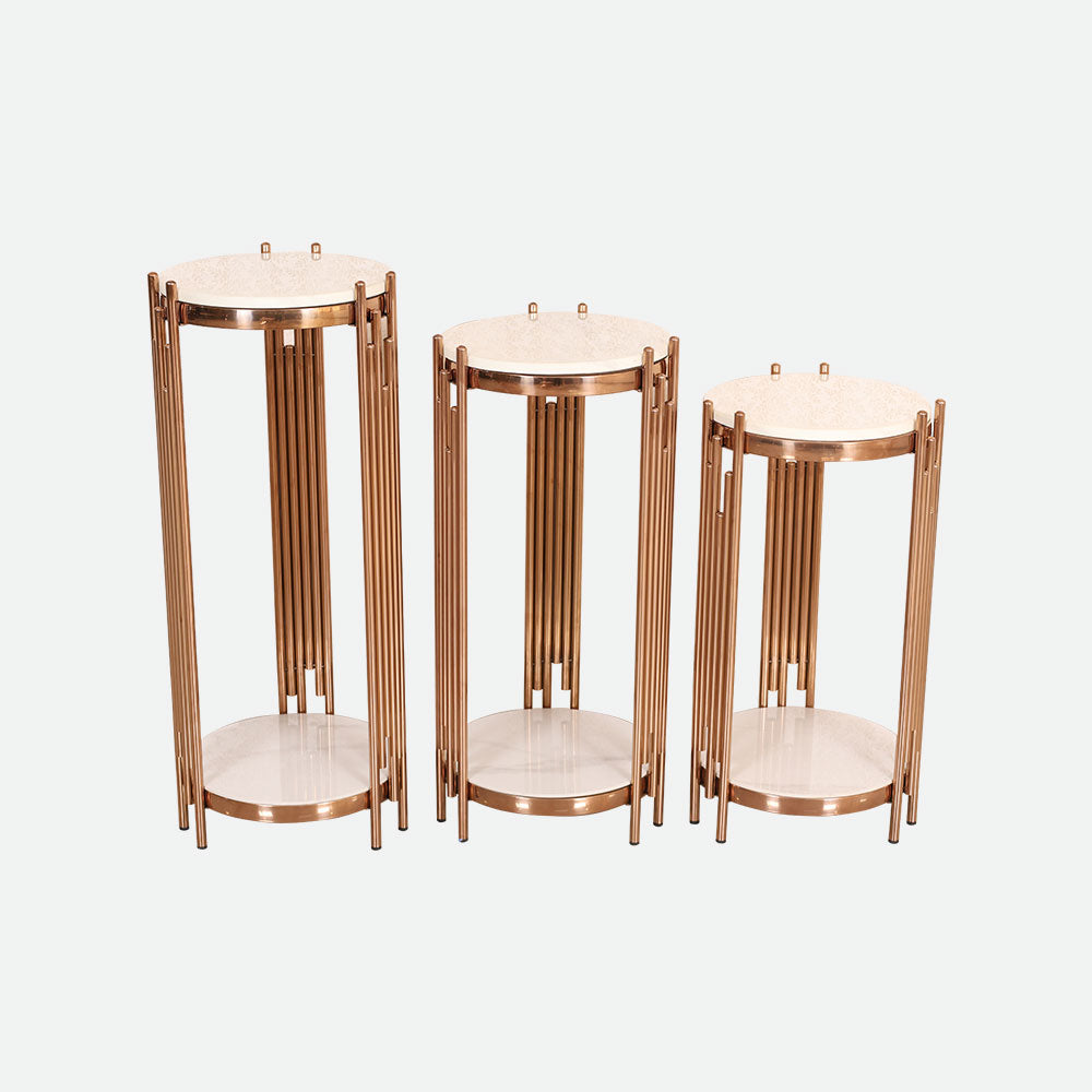 MAARK MARBLE  TOP COFFEE TABLE SET 301-3P HT