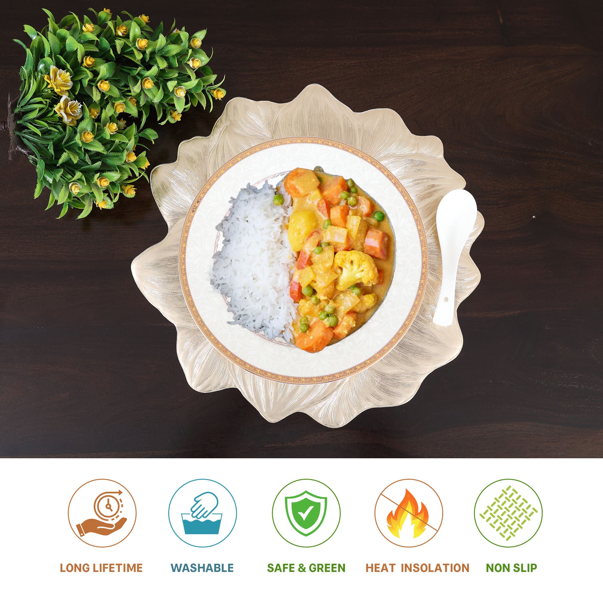 MAARK LEATHER PLACE MAT ROUND @18% CC