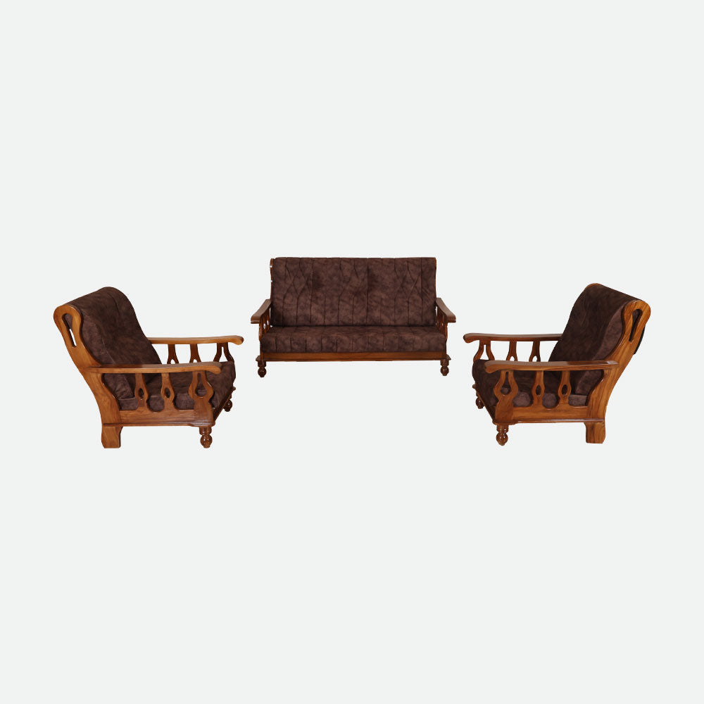 MAARK WOODEN SOFA SET (3+1+1) S-17 WCF