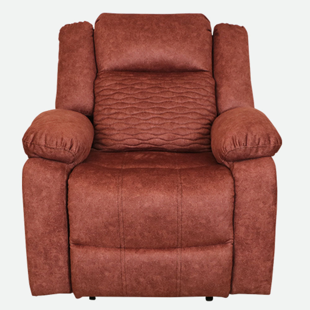 MAARK MANUAL RECLINER FABRIC SOFA SINGLE SEATER WAVE