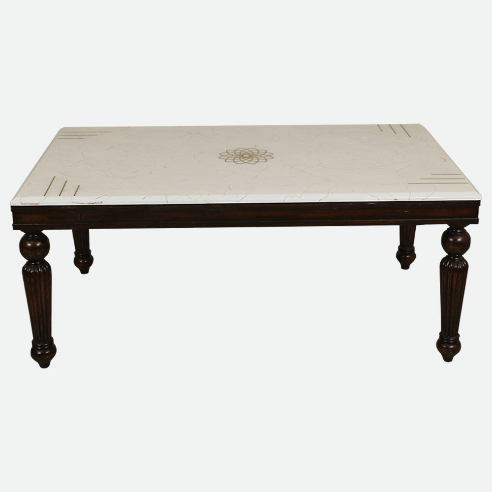 MAARK MARBLE TOP 6 SEATER DINING SET 6038 TD