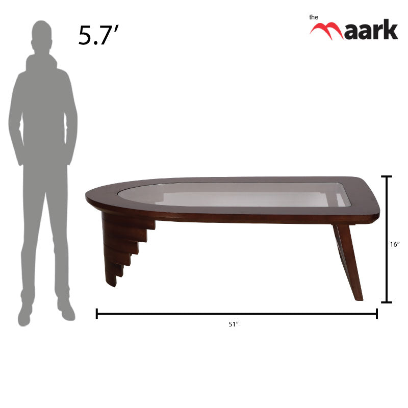 MAARK GLASS TOP COFFEE TABLE CTG-CC120 HT