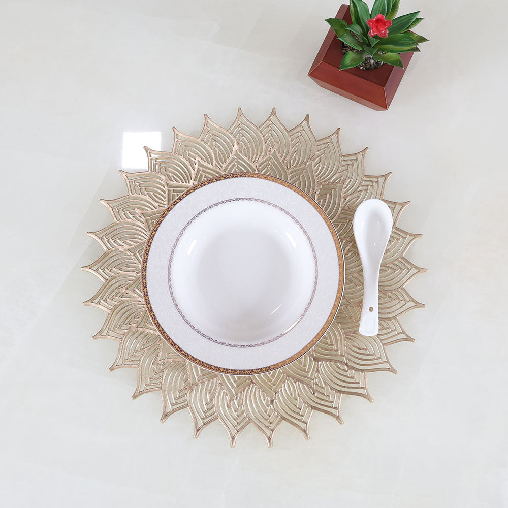 MAARK LEATHER PLACE MAT ROUND CC