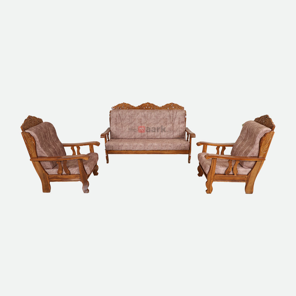 MAARK WOODEN SOFA SET (3+1+1) S-10 WCF