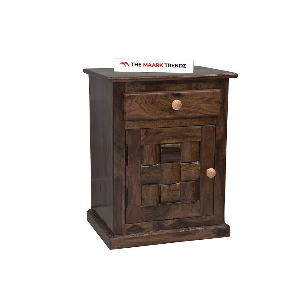 MAARK SHEESHAM WOOD NIGHT STAND 7516 STONE FINISH SV