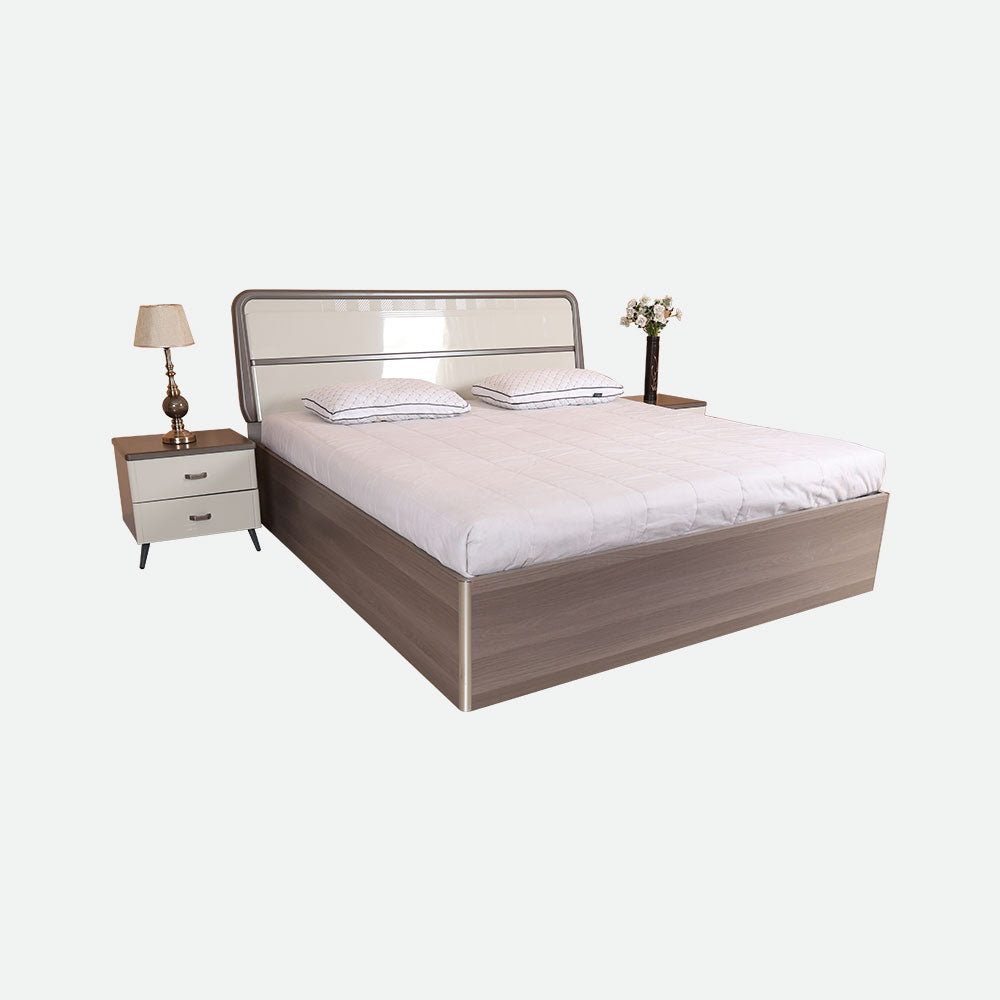MAARK KING SIZE BED WITH SIDE TABLE 7501 HT