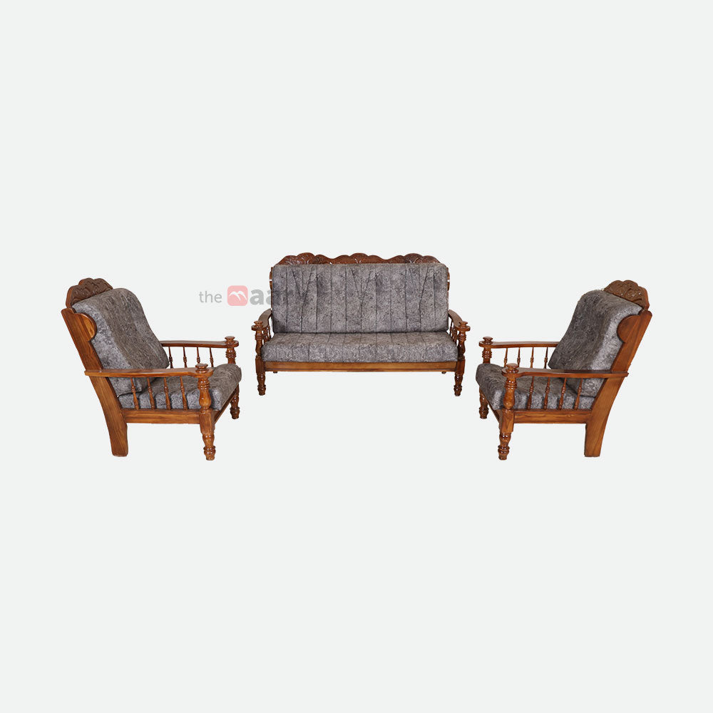 MAARK WOODEN SOFA SET (3+1+1) S-14 WCF