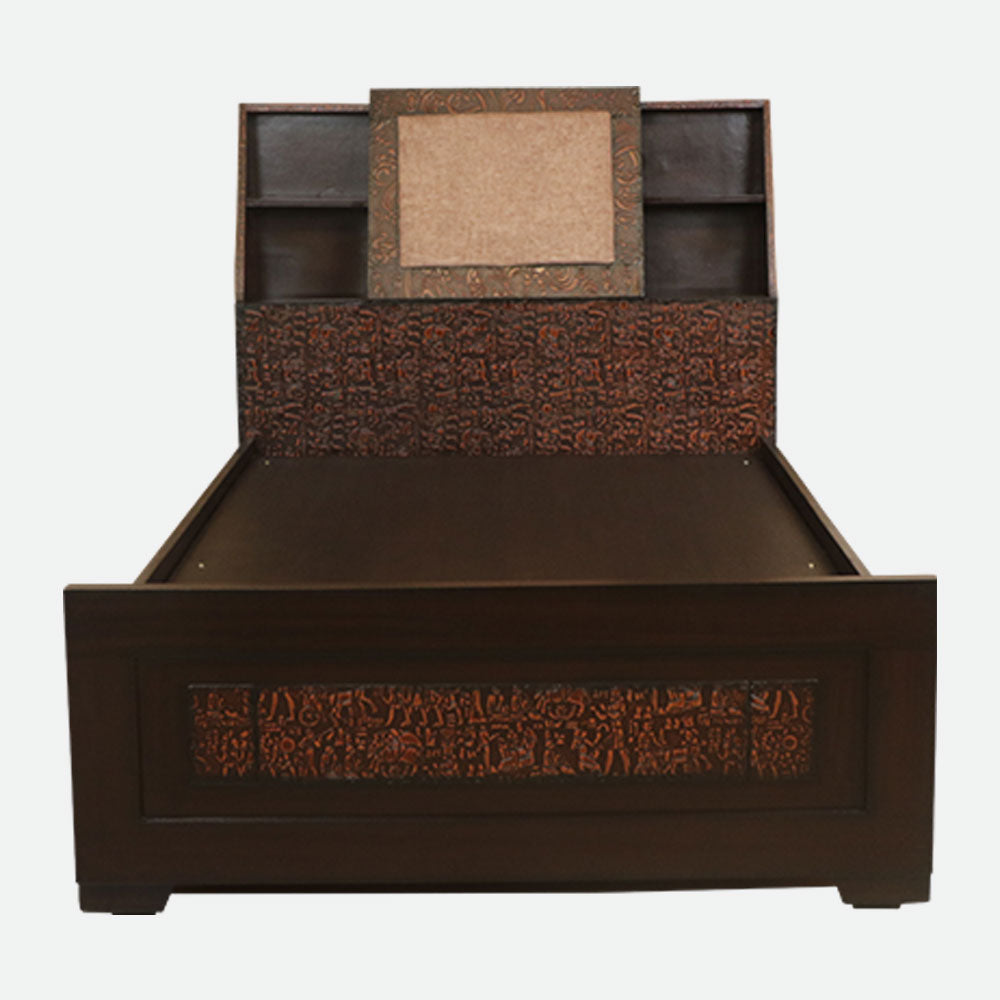 MAARK DOUBLE BED WITH CUSHION STORAGE  (4*6.25) MAESTRO CUSTOMIZED