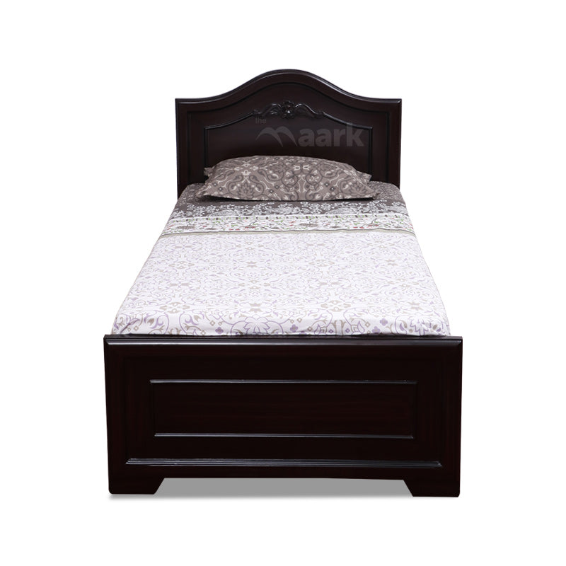 MAARK SINGLE BED (3*6.25) GD ARCH WALNUT COLOUR