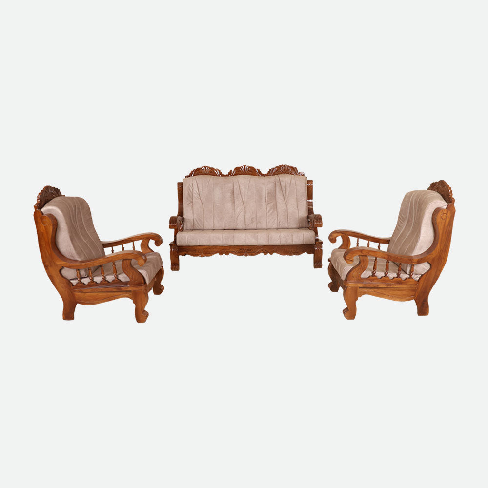 MAARK WOODEN SOFA SET (3+1+1) S-25 WCF