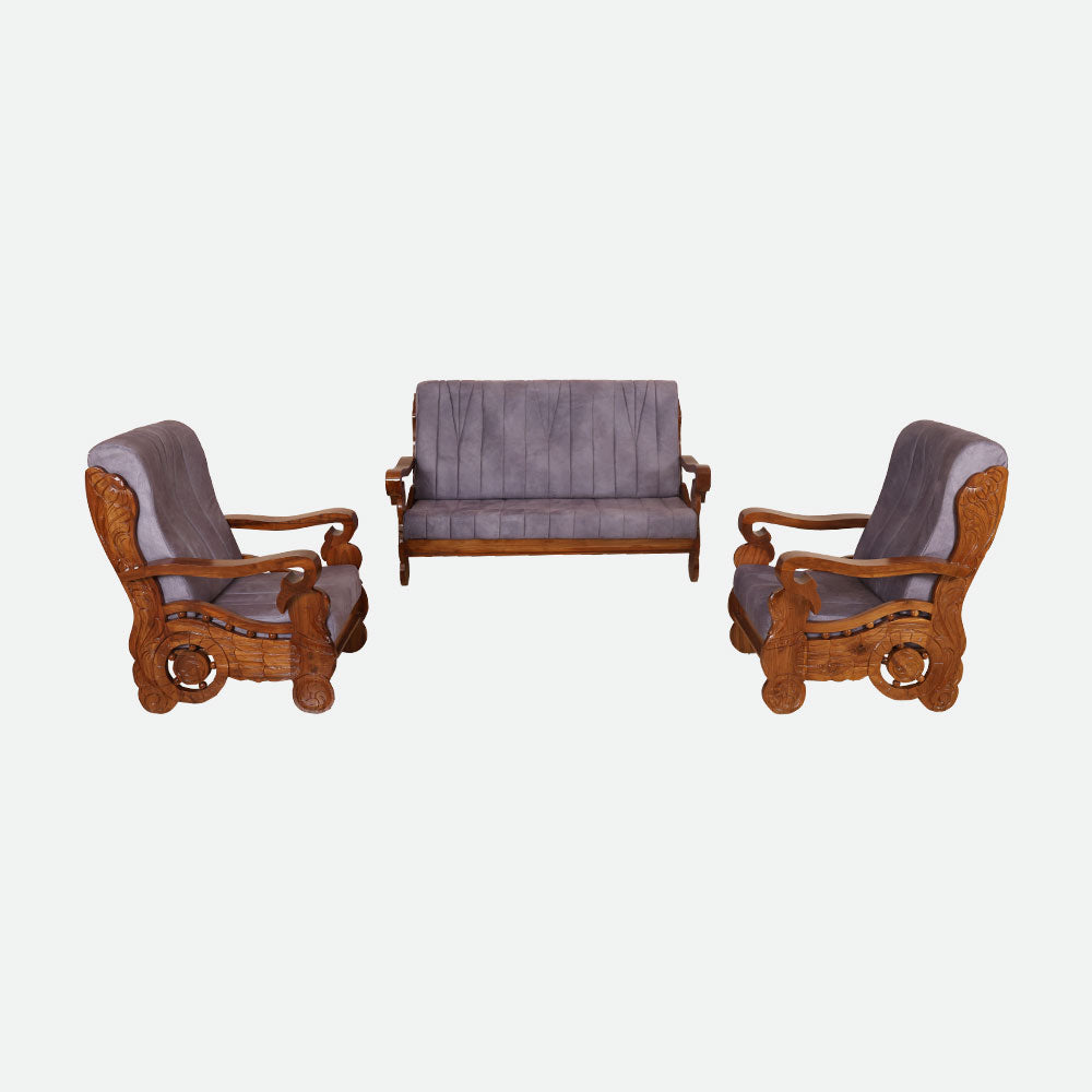 MAARK WOODEN SOFA SET (3+1+1) S-19 WCF