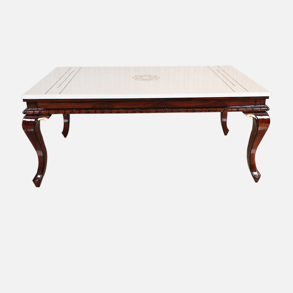 MAARK MARBLE TOP 6 SEATER DINING SET 6062 TD