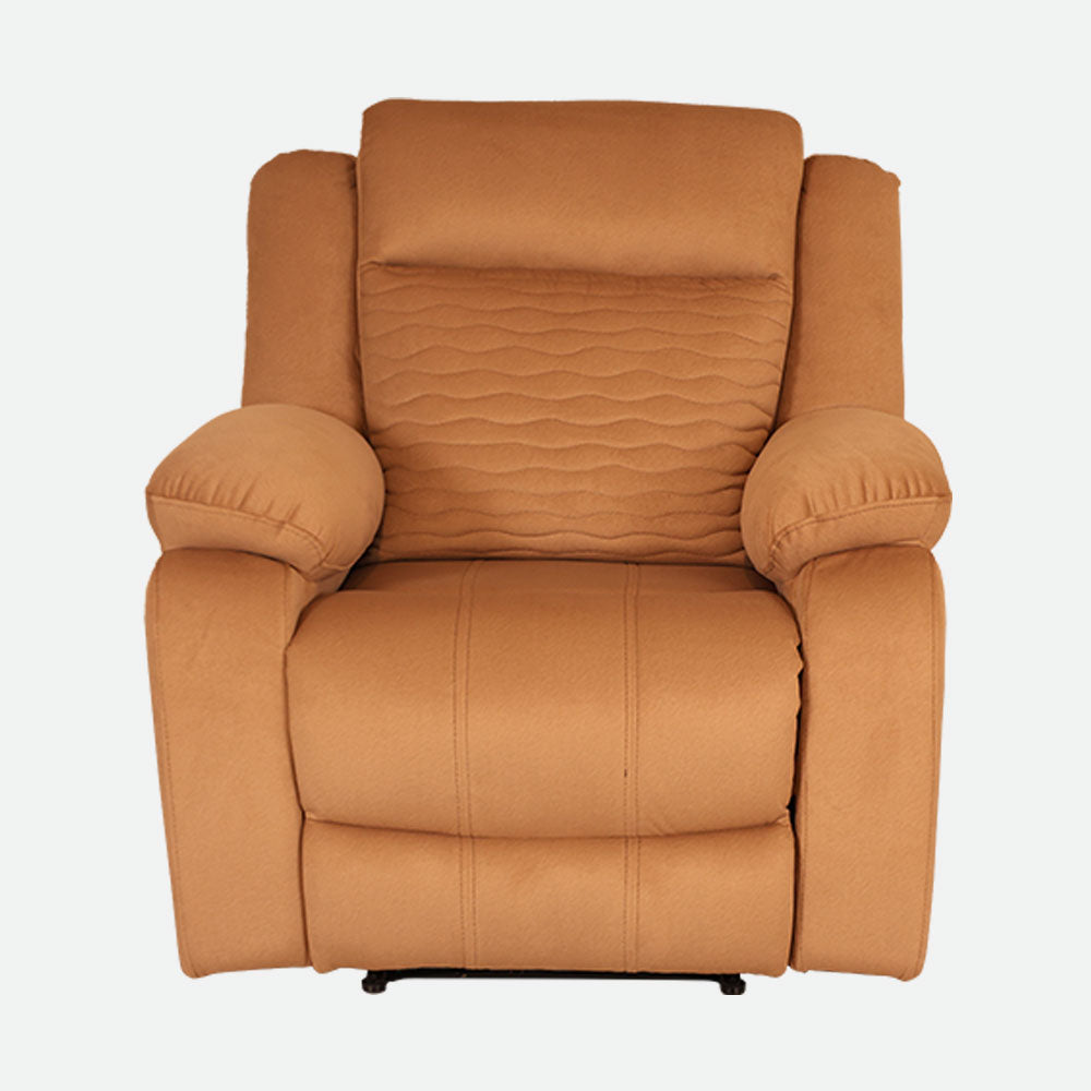 MAARK MANUAL RECLINER FABRIC SOFA SINGLE SEATER WAVE