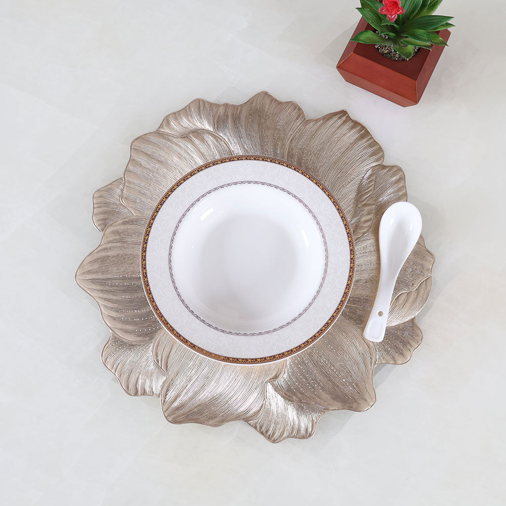 MAARK LEATHER PLACE MAT ROUND CC