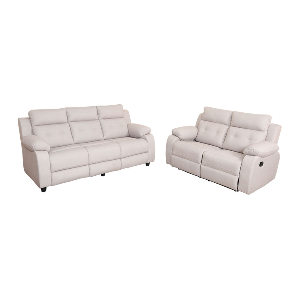MAARK MANUAL RECLINER FABRIC SOFA SET (3+2R) GALAXY
