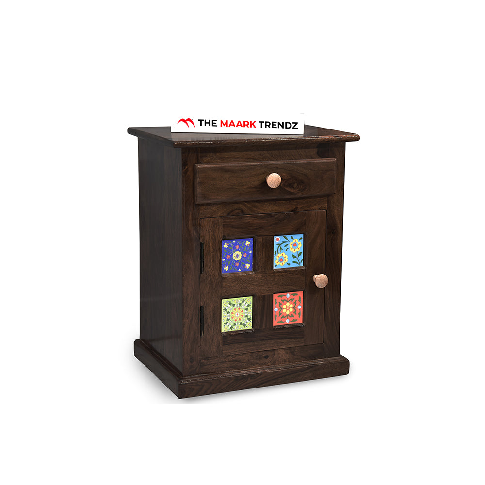 MAARK SHEESHAM WOOD NIGHT STAND 7509 STONE FINISH SV