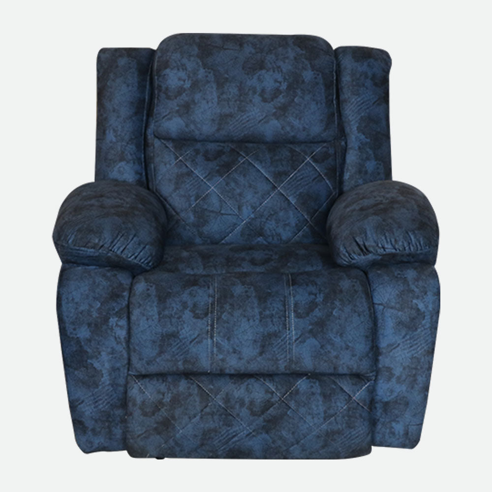 MAARK MANUAL RECLINER FABRIC SOFA SINGLE SEATER PISTHA BLUE COLOUR