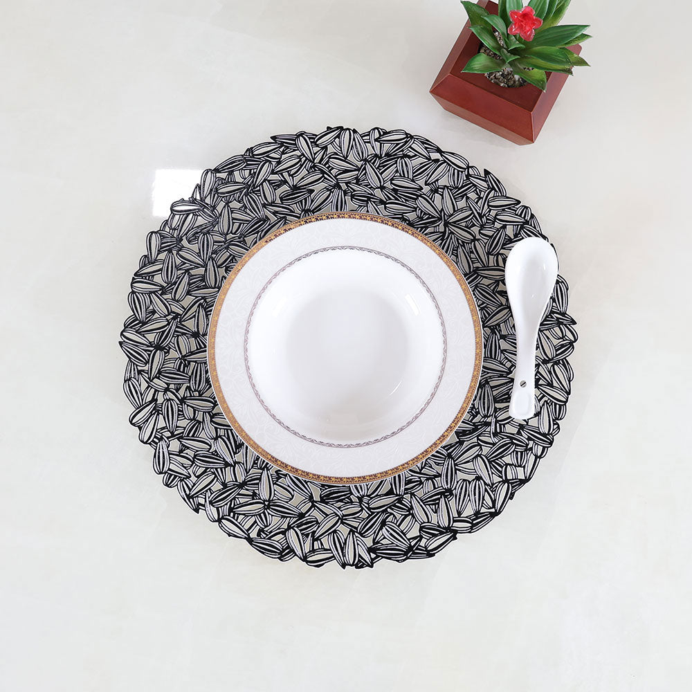 MAARK LEATHER PLACE MAT ROUND CC