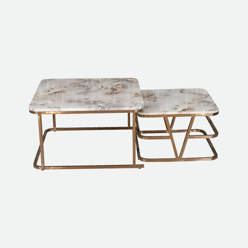 MAARK MARBLE TOP COFFEE TABLE SET CTM-CT33 HT