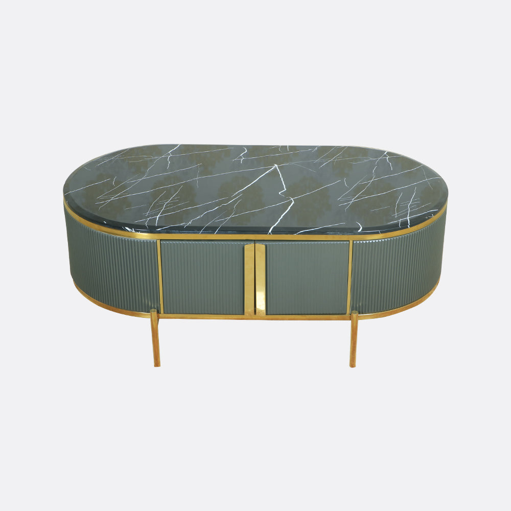 MAARK MARBLE TOP COFFEE TABLE CJ014 GRAY BLACK COLOUR HT