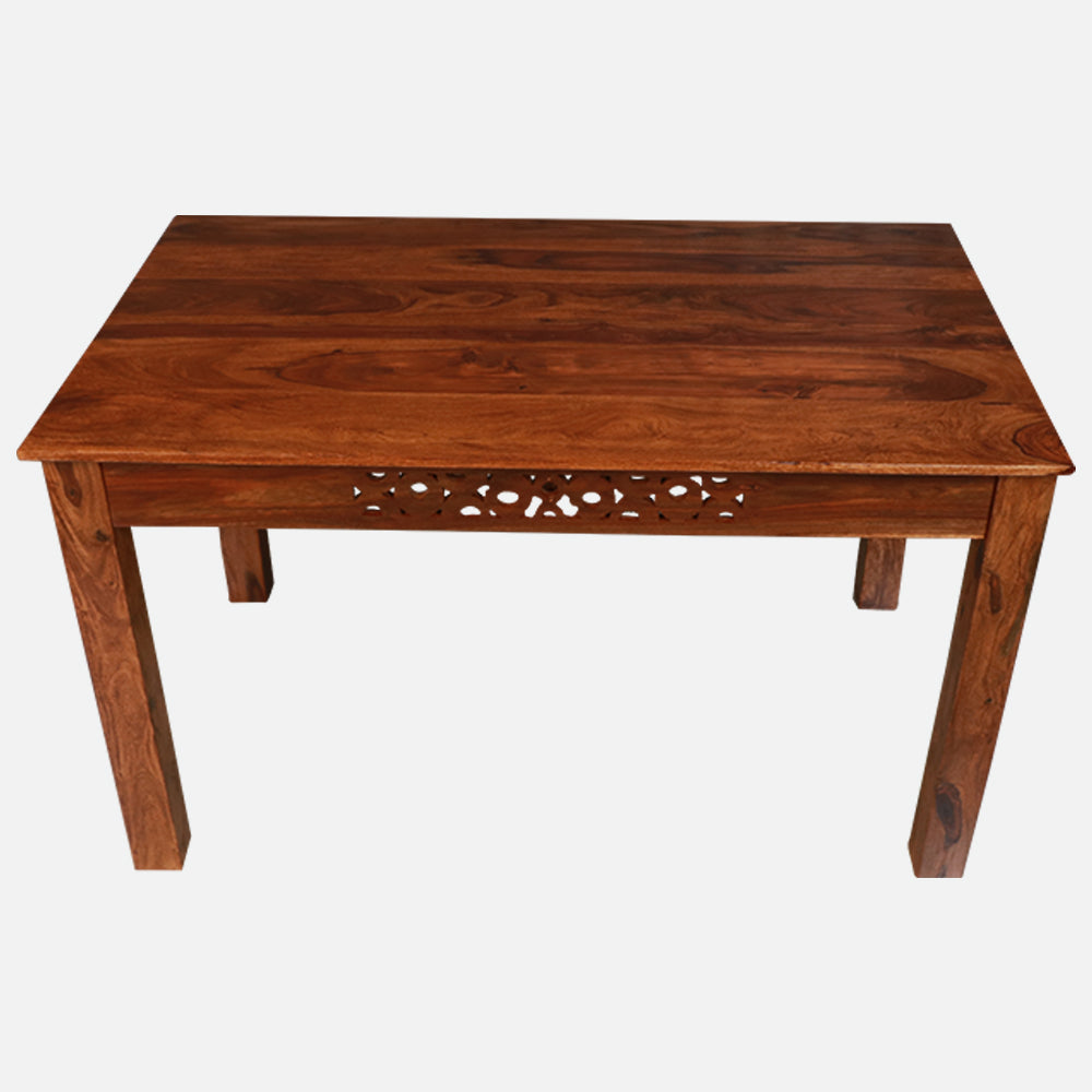 MAARK SHEESHAM WOOD 4 SEATER DINING SET (4.25*2.5) 1183 NATURAL FINISH SV