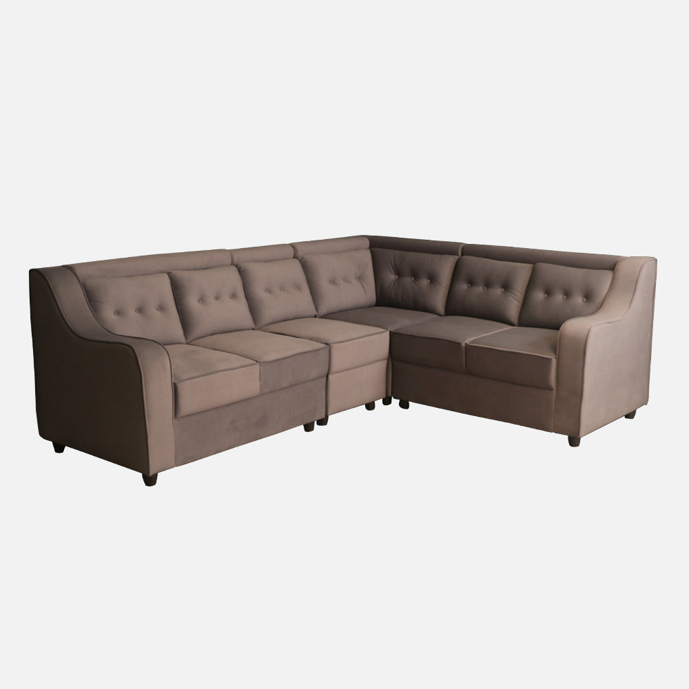 MAARK FABRIC CORNER SOFA 5 SEATER CLASSIC GRAY COLOUR