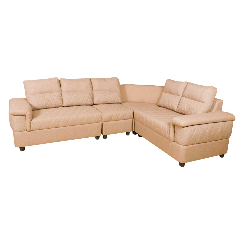 MAARK FABRIC CORNER SOFA 5 SEATER QUEEN BROWN COLOUR