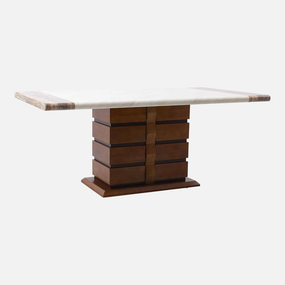 MAARK MARBLE TOP 6 SEATER DINING SET 1102-6145 HT