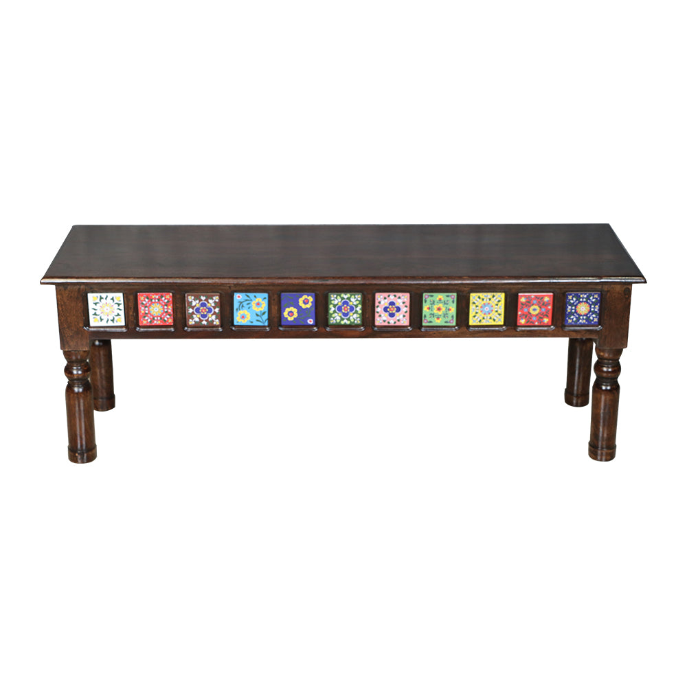 MAARK SHEESHAM WOOD SEATING BENCH 7200 STONE FINISH SV