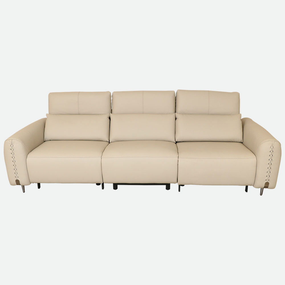 MAARK MOTORIZED RECLINER LEATHER SOFA SET (3R+2R+1R) 2A08-6194-15 BEIGE COLOUR HT