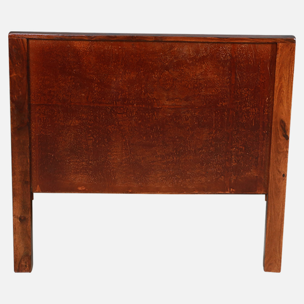 MAARK SHEESHAM WOOD SINGLE BED (3*6) 3056 NATURAL FINISH SV