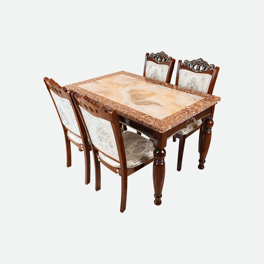 MAARK MARBLE TOP 4 SEATER DINING SET 167-F98 HT