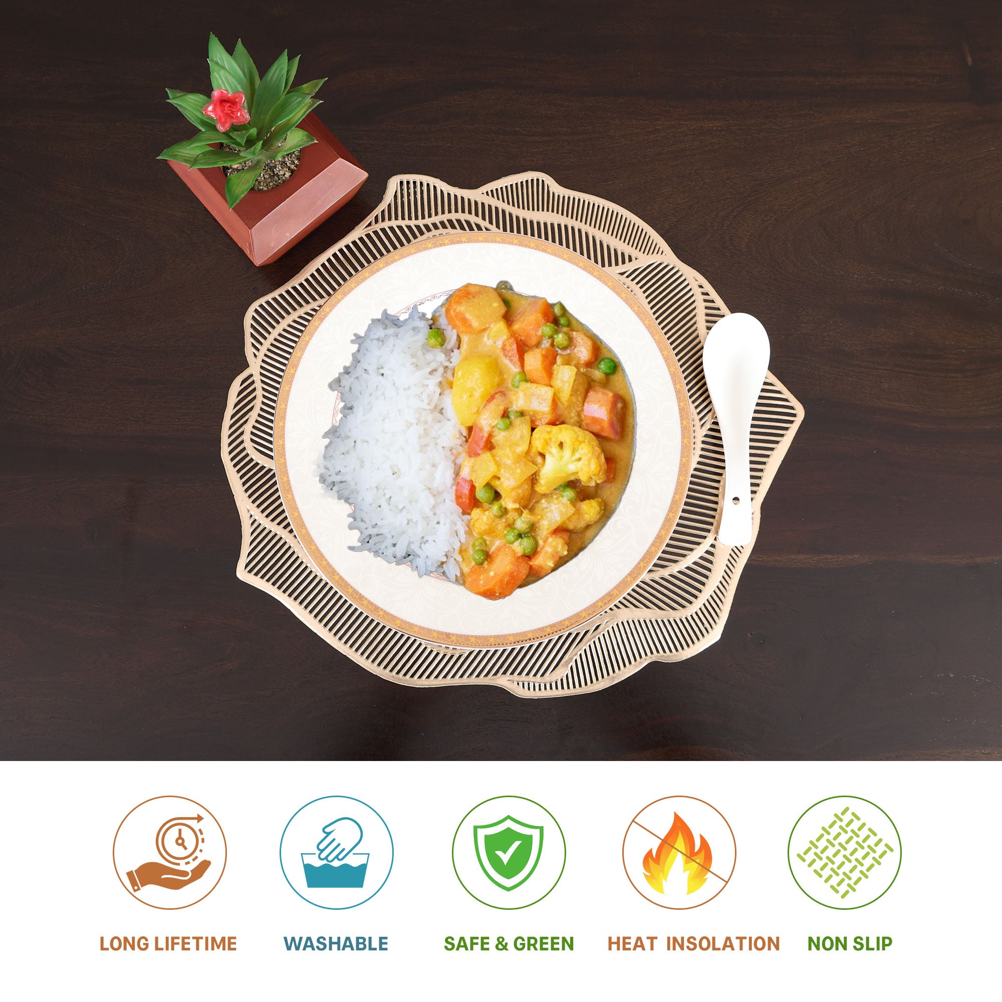 MAARK LEATHER PLACE MAT ROUND @18% CC