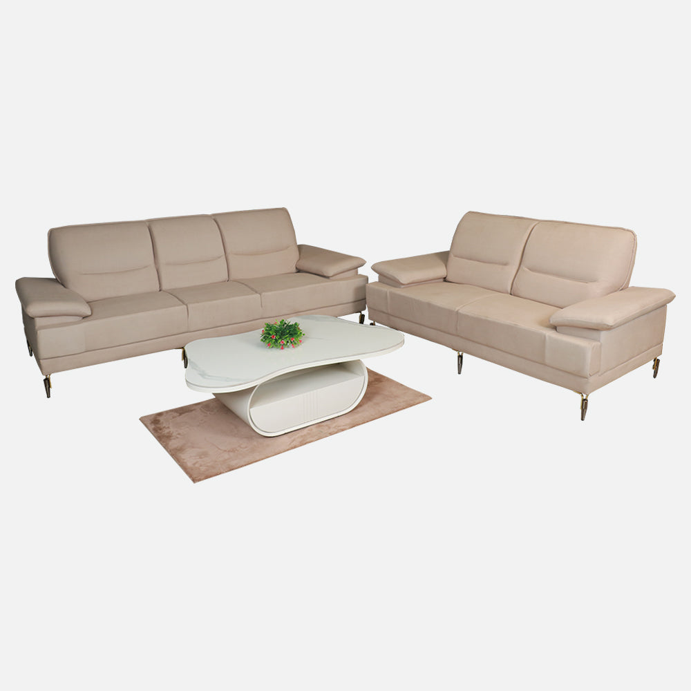 MAARK FABRIC SOFA SET (3+2) ATMOS HALF WHITE COLOUR