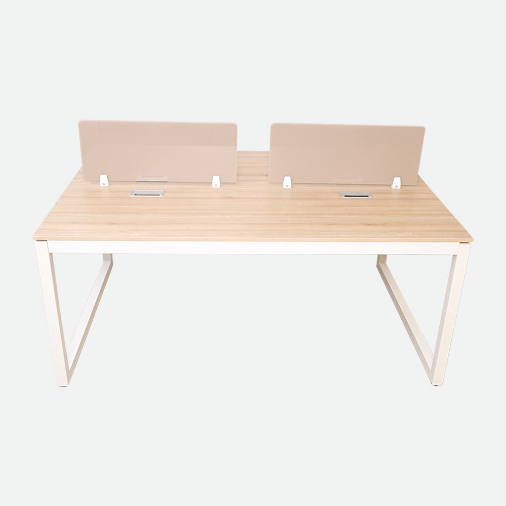 MAARK WORK STATION & PEDESTAL WITH STEEL FRAME AND GLASS 6*4