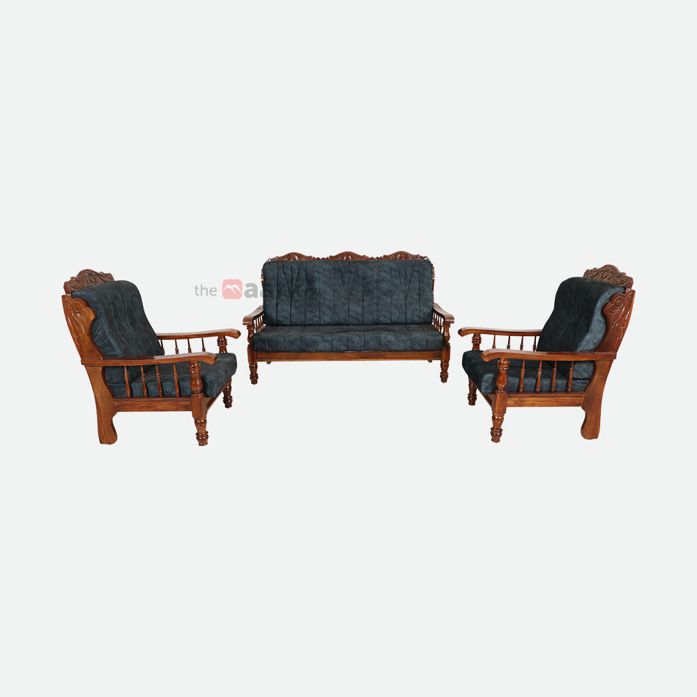 MAARK WOODEN SOFA SET (3+1+1) S-13 WCF