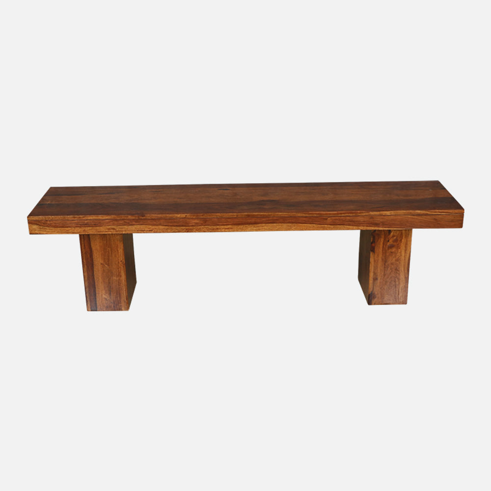 MAARK SHEESHAM WOOD DINING BENCH 7201 NATURAL FINISH SV