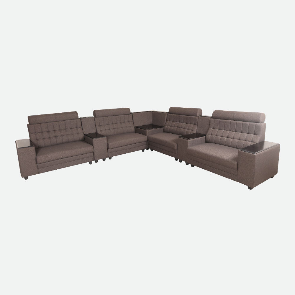 MAARK FABRIC CORNER SOFA 8 SEATER HEADREST