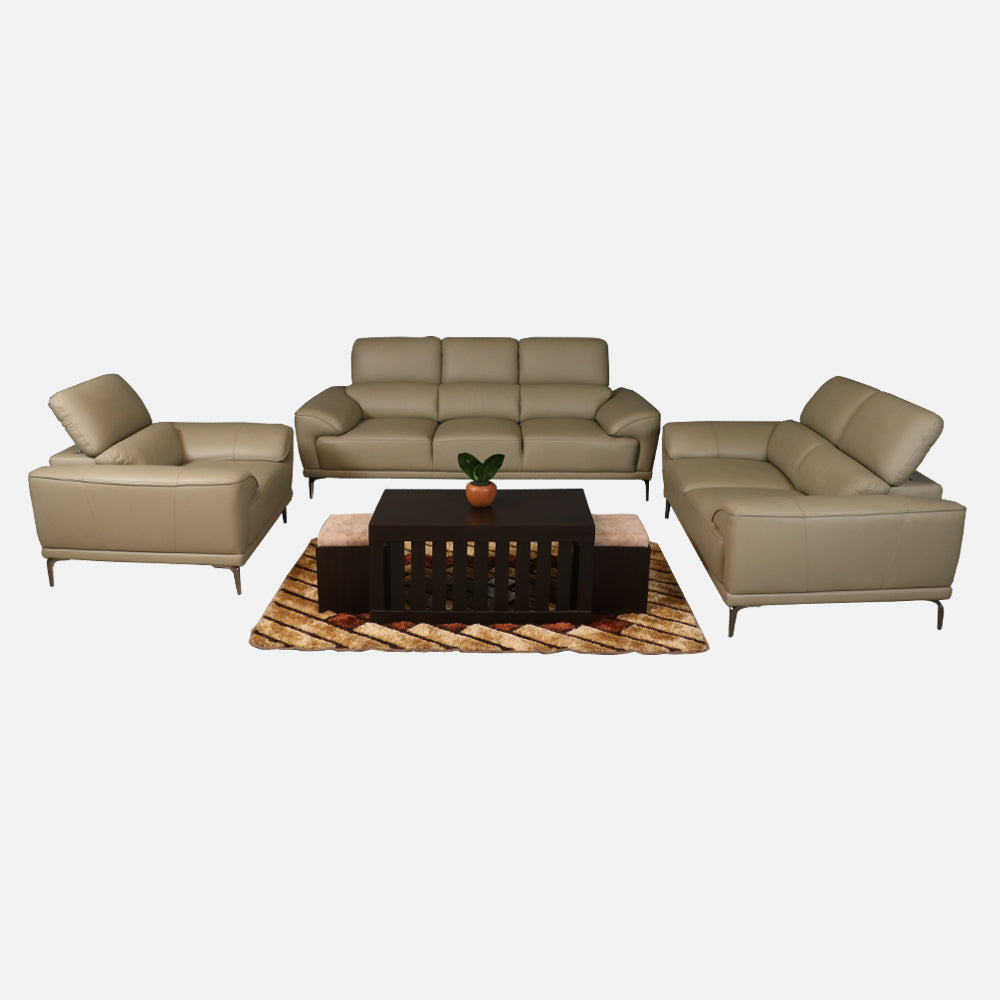 MAARK LEATHER SOFA SET (3+2+1) 7079 MOCHA COLOUR HT