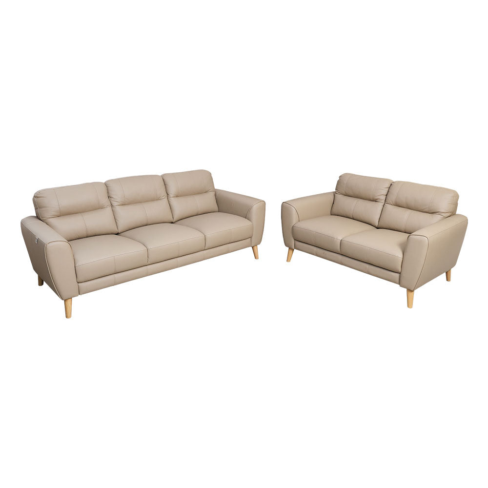 MAARK LEATHER SOFA SET (3+2) 6041 SMOKY GRAY ML