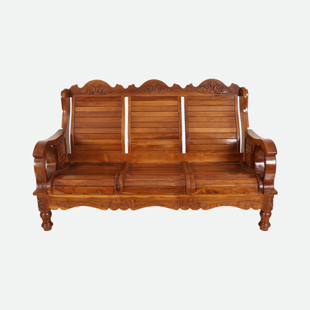 MAARK WOODEN SOFA SET (3+1+1) S-40 WCF