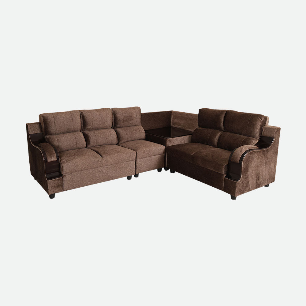 MAARK FABRIC CORNER SOFA 5 SEATER LOUIS